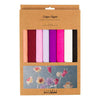 Papier crépon Creativ company, feuille 25x60 cm, taux de crêpe : 180%, 105 gr, harmonie rose violet, 8 feuilles 1 boîte