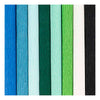 Papier crépon Creativ company, feuille 25x60 cm, taux de crêpe : 180%, 105 gr, harmonie bleu vert, 8 feuilles 1 boîte