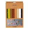 Papier crépon Creativ company, feuille 25x60 cm, taux de crêpe : 180%, 105 gr, naturel, 8 feuilles 1 boîte