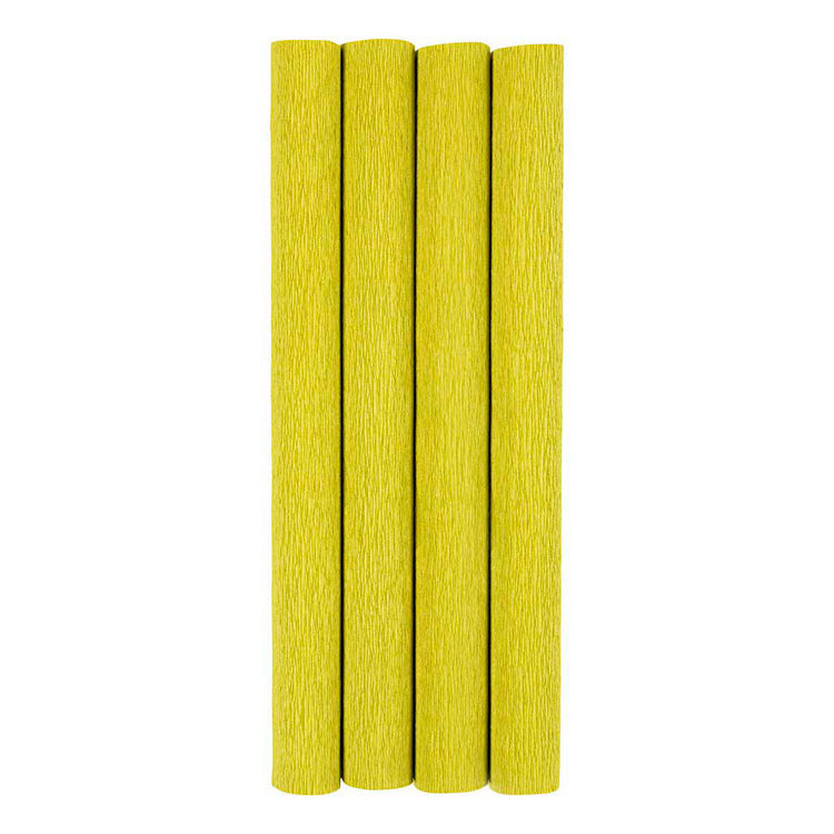 Papier crépon Creativ company, feuille 25x60 cm, taux de crêpe : 180%, 105 gr, vert clair, 4 feuilles 1 boîte