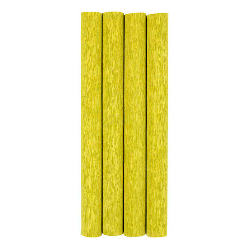 Papier crépon Creativ company, feuille 25x60 cm, taux de crêpe : 180%, 105 gr, vert clair, 4 feuilles 1 boîte