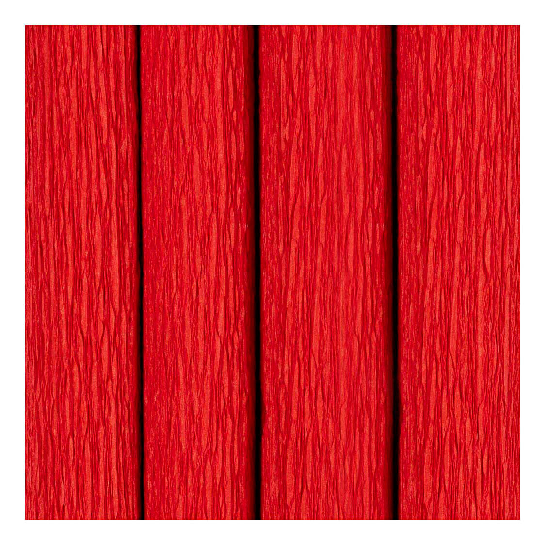 Papier crépon Creativ company, feuille 25x60 cm, taux de crêpe : 180%, 105 gr, rouge, 4 feuilles 1 boîte