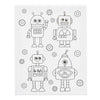 Creativ company toile de peinture avec impression, robots, d: 1,6 cm, taille 24x30 cm, 360 g, 1 pièce