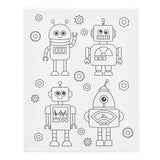 Creativ company toile de peinture avec impression, robots, d: 1,6 cm, taille 24x30 cm, 360 g, 1 pièce - afbeelding 1