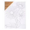 Creativ company toile de peinture avec impression, grandes fleurs, d: 1,6 cm, taille 24x30 cm, 360 g, 1 pièce