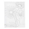 Creativ company toile de peinture avec impression, grandes fleurs, d: 1,6 cm, taille 24x30 cm, 360 g, 1 pièce