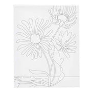 Creativ company toile de peinture avec impression, grandes fleurs, d: 1,6 cm, taille 24x30 cm, 360 g, 1 pièce - afbeelding 1
