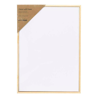 Creativ company Toile tendue avec cadre, A4, format 21x29,7 cm, 280 gr, blanc, 1 pièce