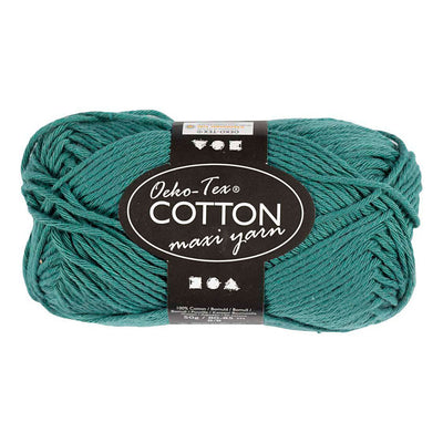 Fil de coton Creativ company, taille 8 8, l: 80-85 m, pétrole, 50 gr 1 pelote