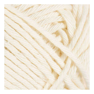 Fil de coton Creativ company, taille 8 8, l : 80-85 m, blanc cassé, 50 g 1 pelote