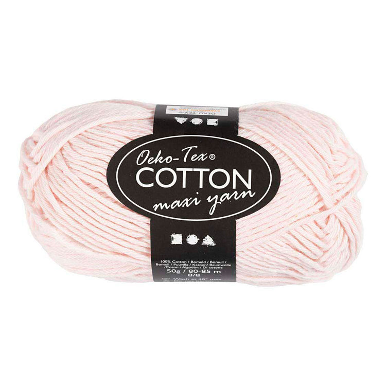Fil de coton Creativ company, taille 8 8, l: 80-85 m, vieux rose, 50 g 1 pelote