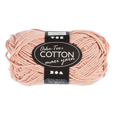 Fil de coton Creativ company, taille 8 8, l : 80-85 m, beige, 50 g 1 pelote