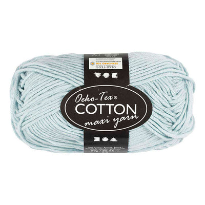 Fil de coton Creativ company, taille 8 8, l : 80-85 m, bleu tendre, 50 g 1 pelote