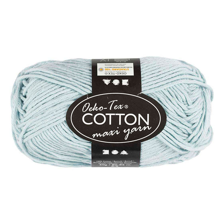 Fil de coton Creativ company, taille 8 8, l : 80-85 m, bleu tendre, 50 g 1 pelote