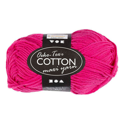 Fil de coton Creativ company, taille 8 8, l : 80-85 m, rose, 50 g 1 pelote