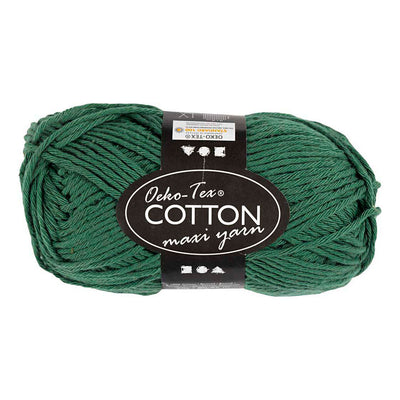 Fil de coton Creativ company, taille 8 8, l : 80-85 m, vert foncé, 50 g 1 pelote