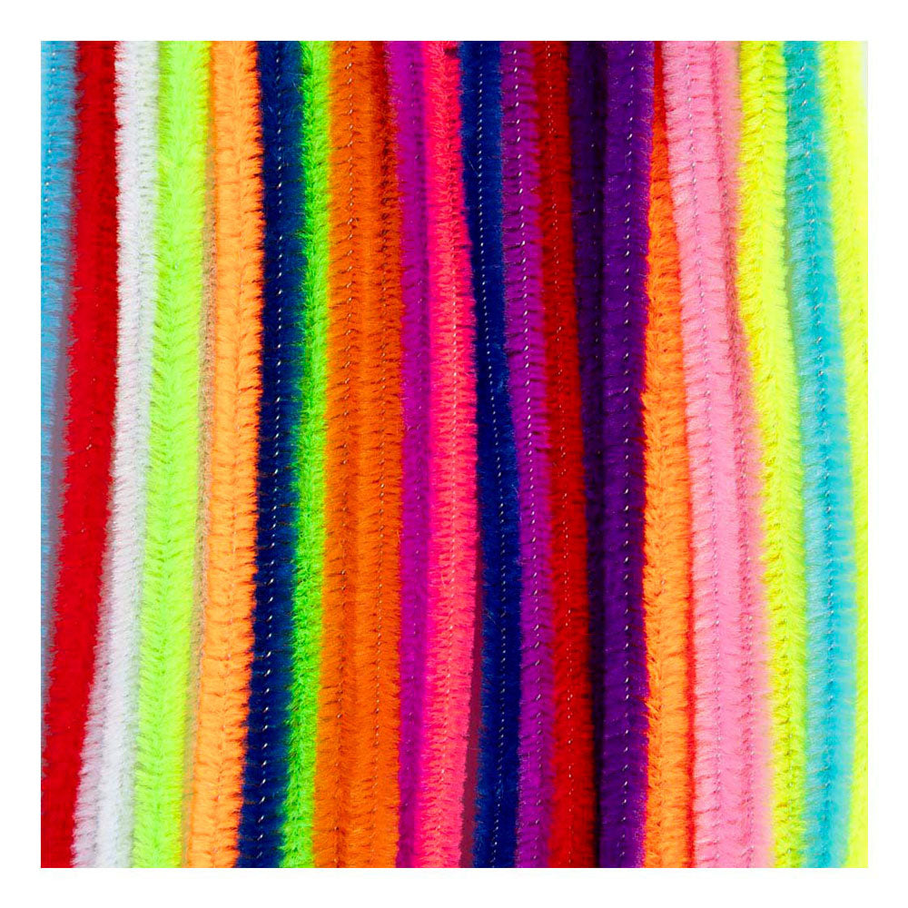 Creativ company chenille, l: 30 cm, épaisseur 6 mm, colorée, 25 div 1 boîte