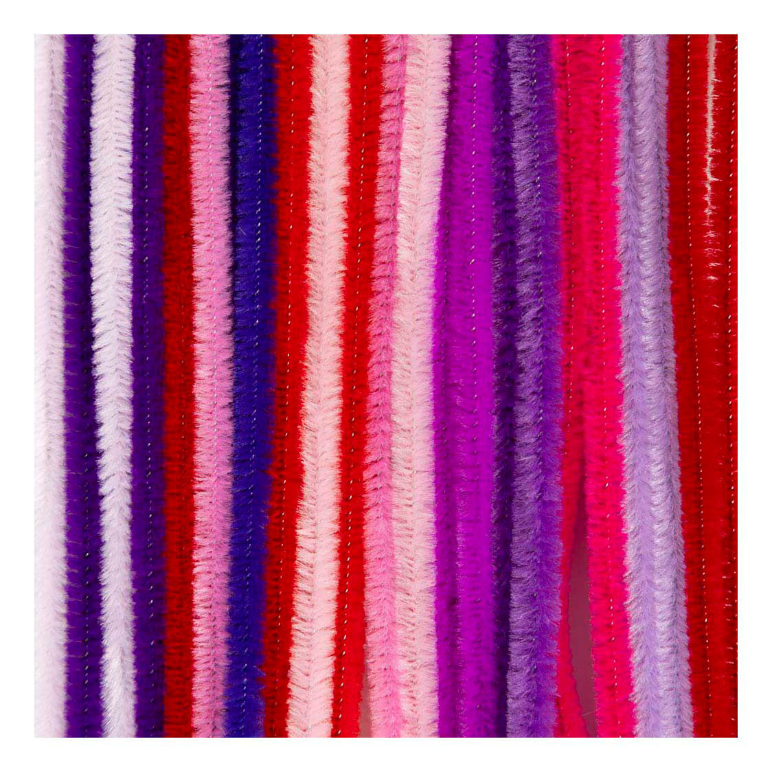 Creativ company chenille, l: 30 cm, épaisseur 6 mm, harmonie rose violet, 25 pièces 1 boîte