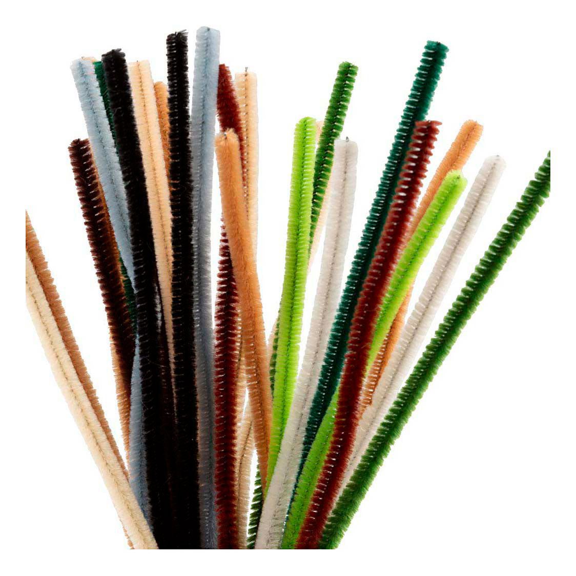 Creativ company chenille, l: 30 cm, épaisseur 6 mm, naturel, 25 pièces 1 boîte