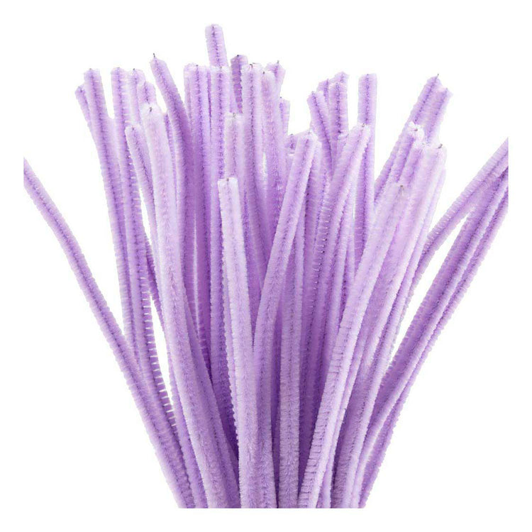 Creativ company chenille, l: 30 cm, épaisseur 6 mm, violet, 50 pièces 1 boîte