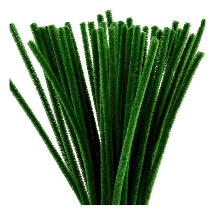 Creativ company chenille, l: 30 cm, épaisseur 6 mm, vert pin, 50 pièces 1 boîte