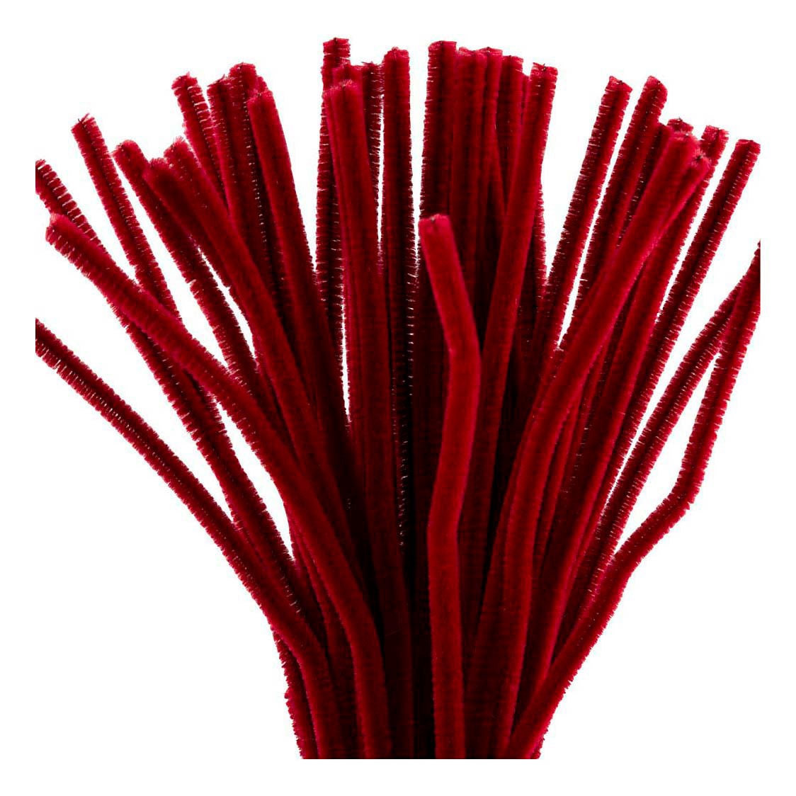 Creativ company chenille, l: 30 cm, épaisseur 6 mm, rouge foncé, 50 pièces 1 boîte