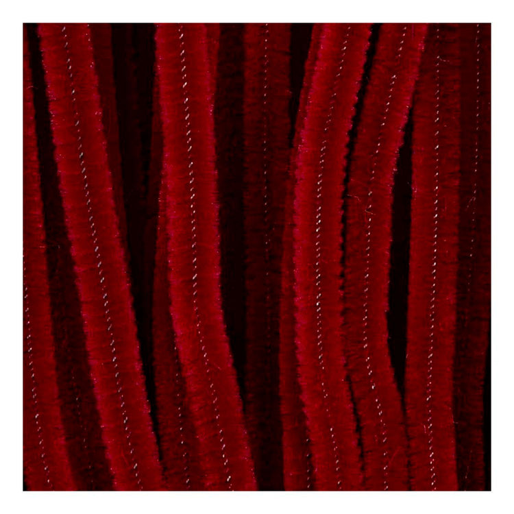 Creativ company chenille, l: 30 cm, épaisseur 6 mm, rouge foncé, 50 pièces 1 boîte