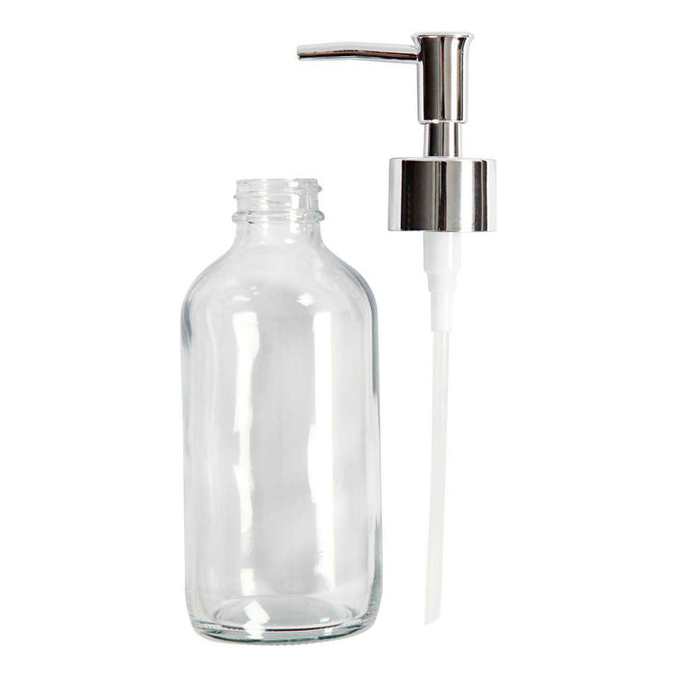 Pompe à savon Creativ company, h : 19,3 cm, d 6,3 cm, 230 ml, transparent, 1 pièce