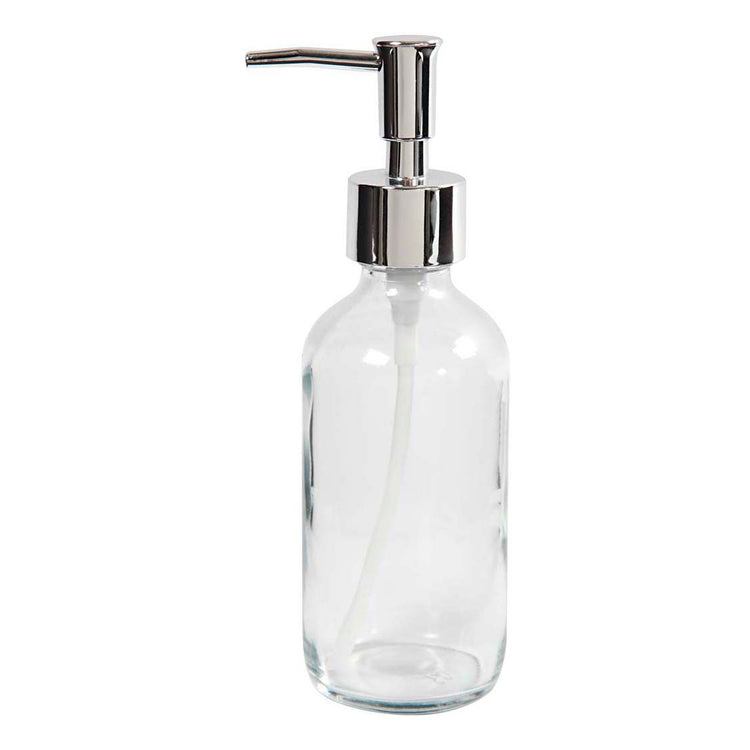 Pompe à savon Creativ company, h : 19,3 cm, d 6,3 cm, 230 ml, transparent, 1 pièce