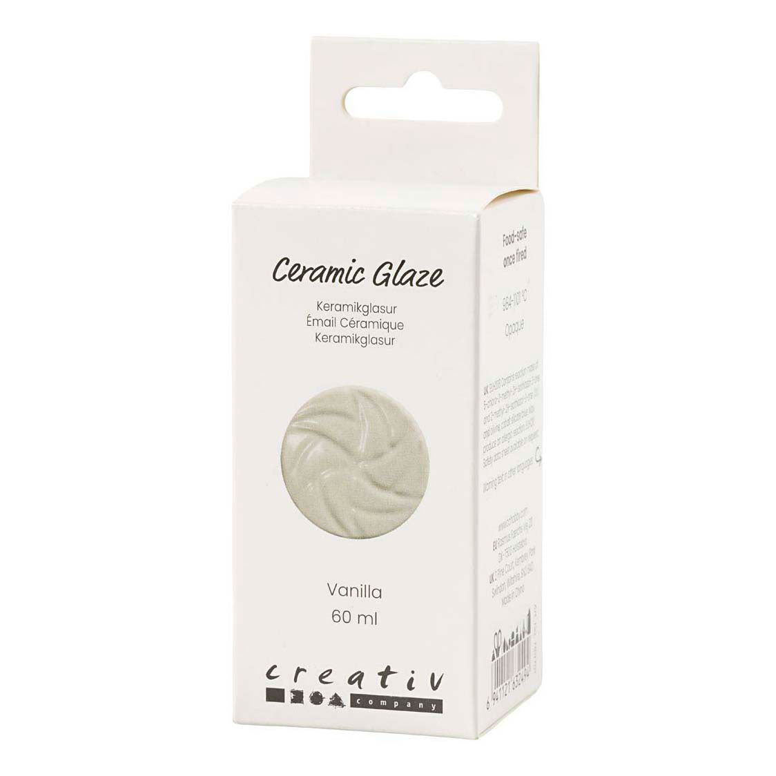 Glaçage céramique Creativ company, 984-1101 °c, opaque, vanille, 60 ml 1 flacon