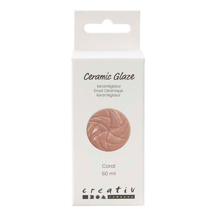 Creativ company vernis céramique, 984-1101 °c, opaque, corail, 60 ml 1 flacon