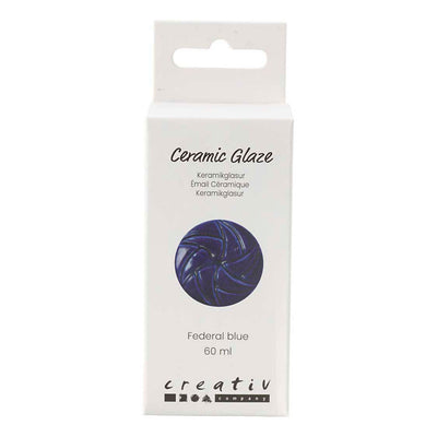 Glaçage céramique Creativ Company, 984-1101 °C, opaque, bleu fédéral, 60 ml 1 flacon
