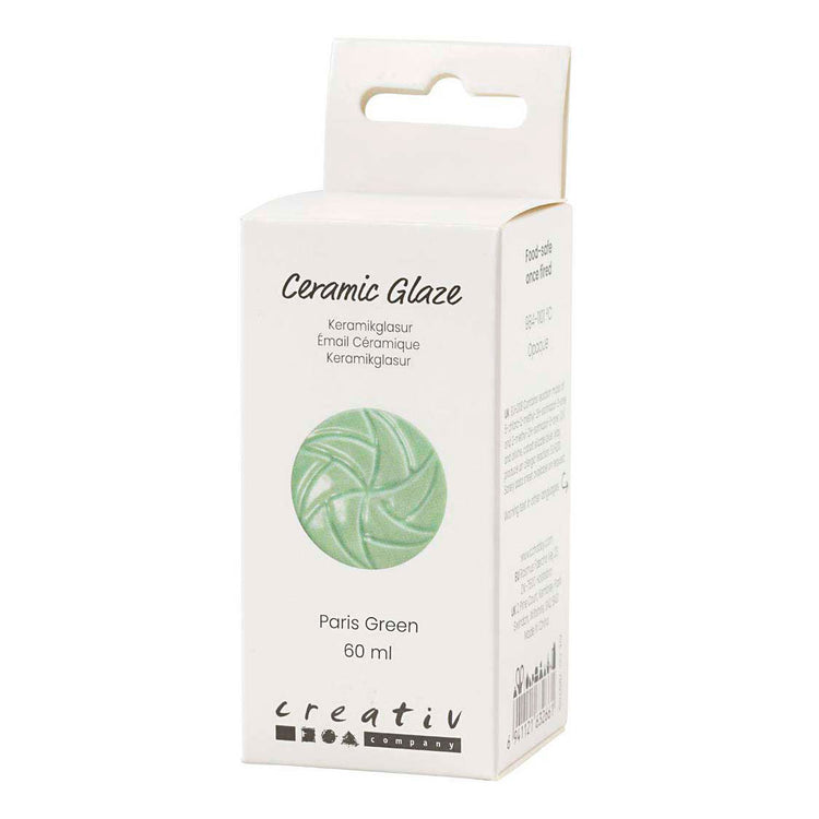 Glaçage céramique Creativ company, 984-1101 °c, opaque, vert paris, 60 ml 1 flacon