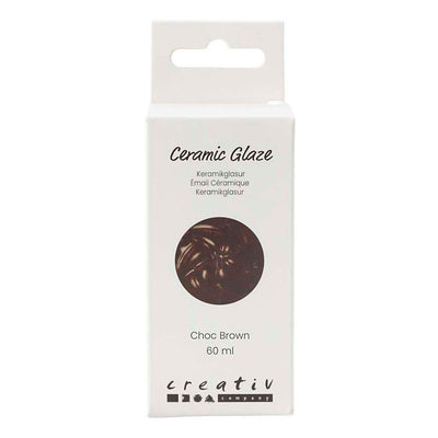 Glaçage céramique Creativ company, 984-1101 °c, opaque, marron chocolat, 60 ml 1 flacon