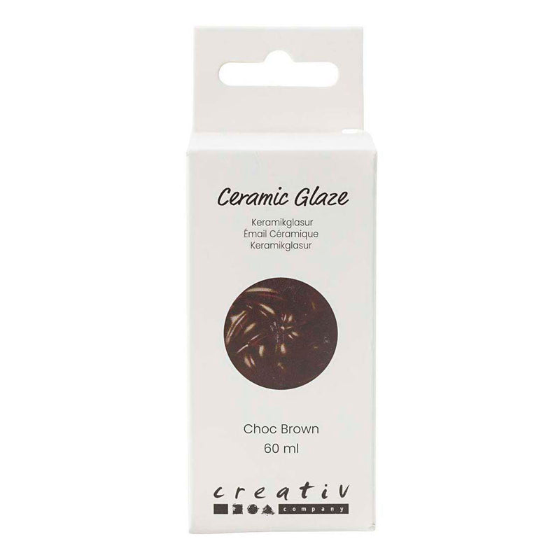 Glaçage céramique Creativ company, 984-1101 °c, opaque, marron chocolat, 60 ml 1 flacon