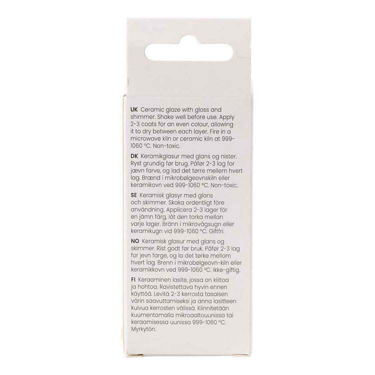 Creativ company vernis céramique moucheté, 999-1060 °c, opaque, blanc neige, 60 ml 1 flacon