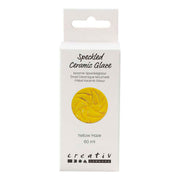 Creativ company vernis céramique moucheté, 999-1060 °c, opaque, brume jaune, 60 ml 1 flacon - afbeelding 1