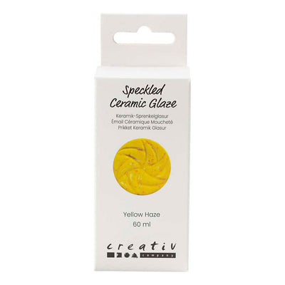 Creativ company vernis céramique moucheté, 999-1060 °c, opaque, brume jaune, 60 ml 1 flacon