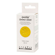 Creativ company vernis céramique moucheté, 999-1060 °c, opaque, brume jaune, 60 ml 1 flacon - afbeelding 3