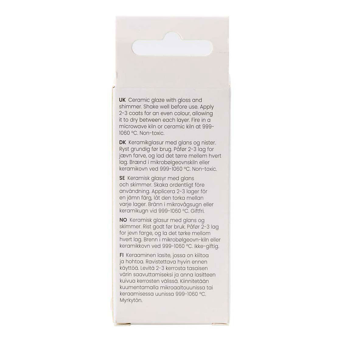 Creativ company vernis céramique moucheté, 999-1060 °c, opaque, brume jaune, 60 ml 1 flacon