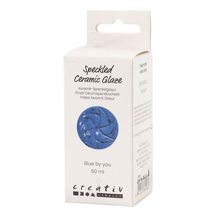 Creativ company vernis céramique moucheté, 999-1060 °c, opaque, bleu par vous, 60 ml 1 flacon