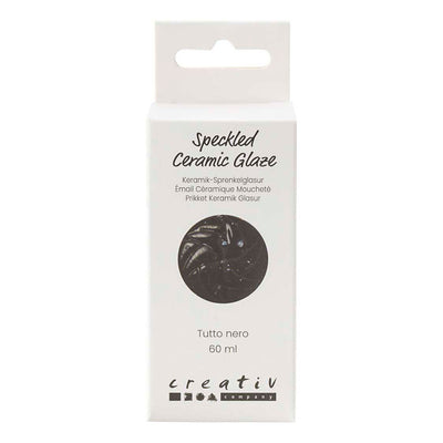 Creativ company vernis céramique moucheté, 999-1060 °c, opaque, tutto nero, 60 ml 1 flacon