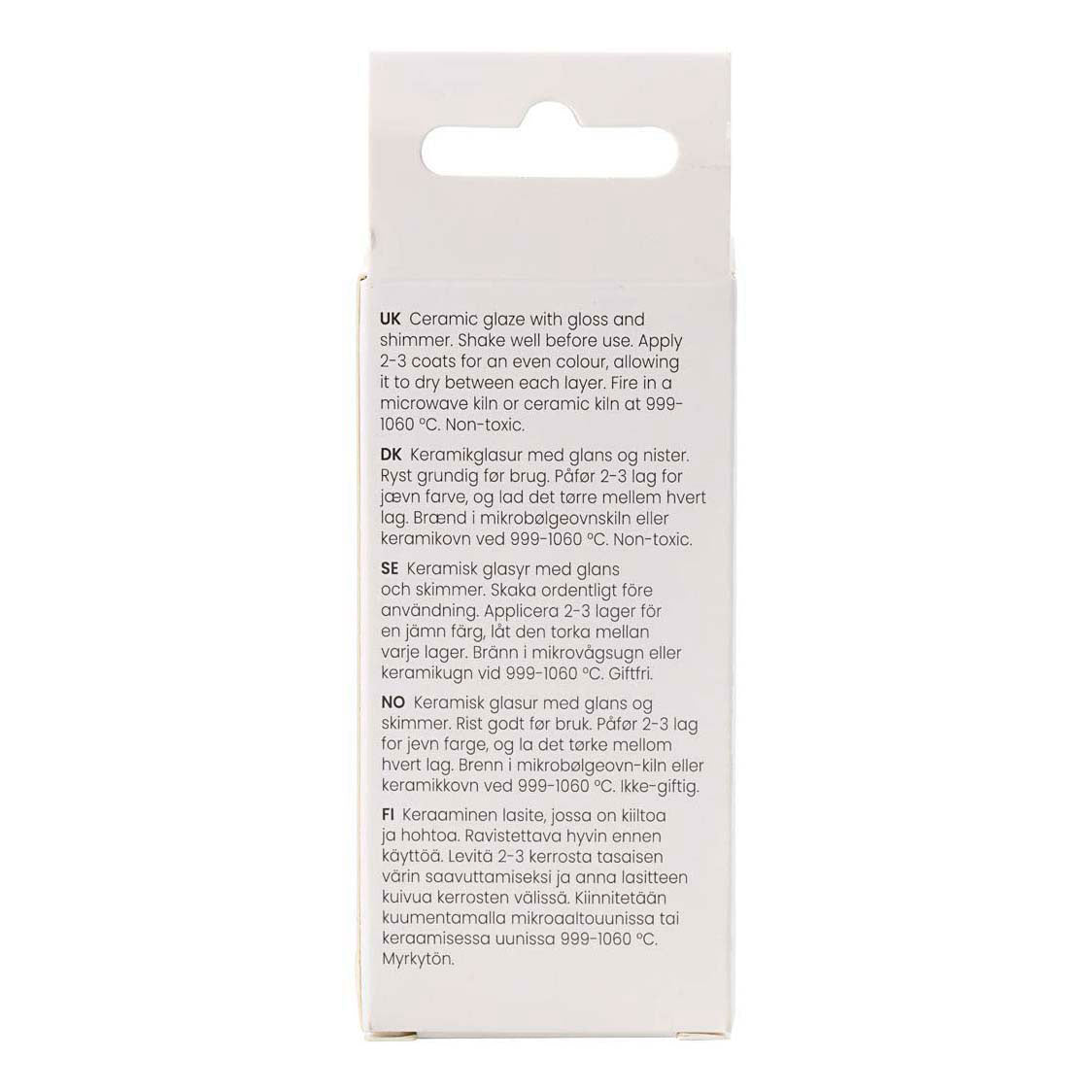 Creativ company vernis céramique moucheté, 999-1060 °c, opaque, tutto nero, 60 ml 1 flacon