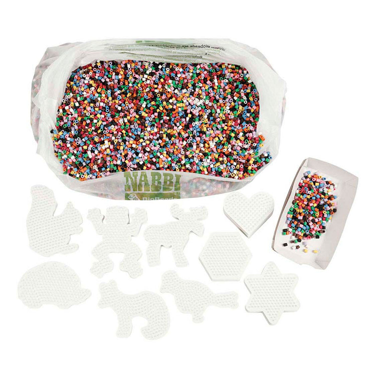 Creativ company nabbi biobeads kit de classe, taille 5x5 mm, moyen, couleurs standard, 1 kit