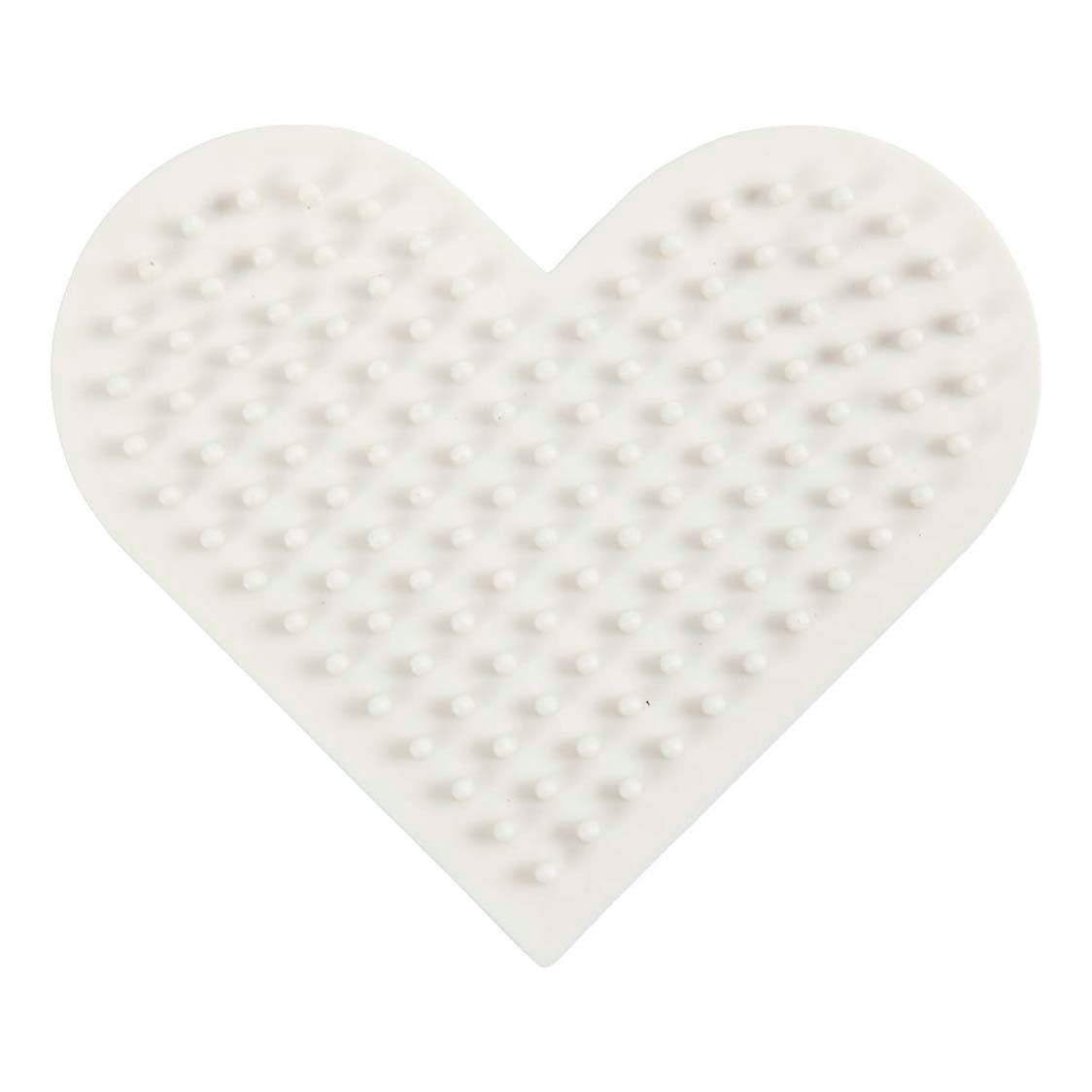Plaque de base Nabbi biobeads, petit cœur, taille 7x8,5 cm, moyen, 1 pièce
