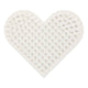 Plaque de base Nabbi biobeads, petit cœur, taille 7x8,5 cm, moyen, 1 pièce