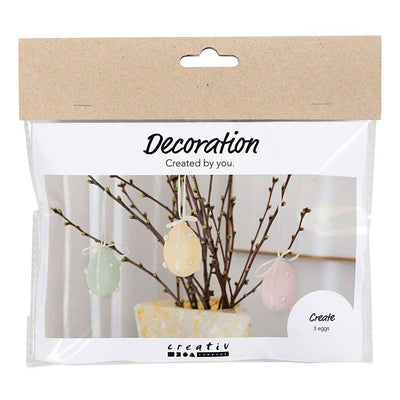 Creativ company mini hobby set décoration, œufs, couleurs pastel, 1 boîte