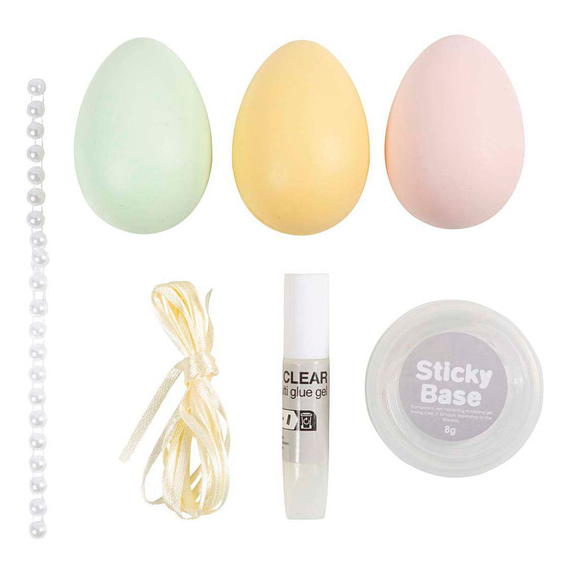 Creativ company mini hobby set décoration, œufs, couleurs pastel, 1 boîte