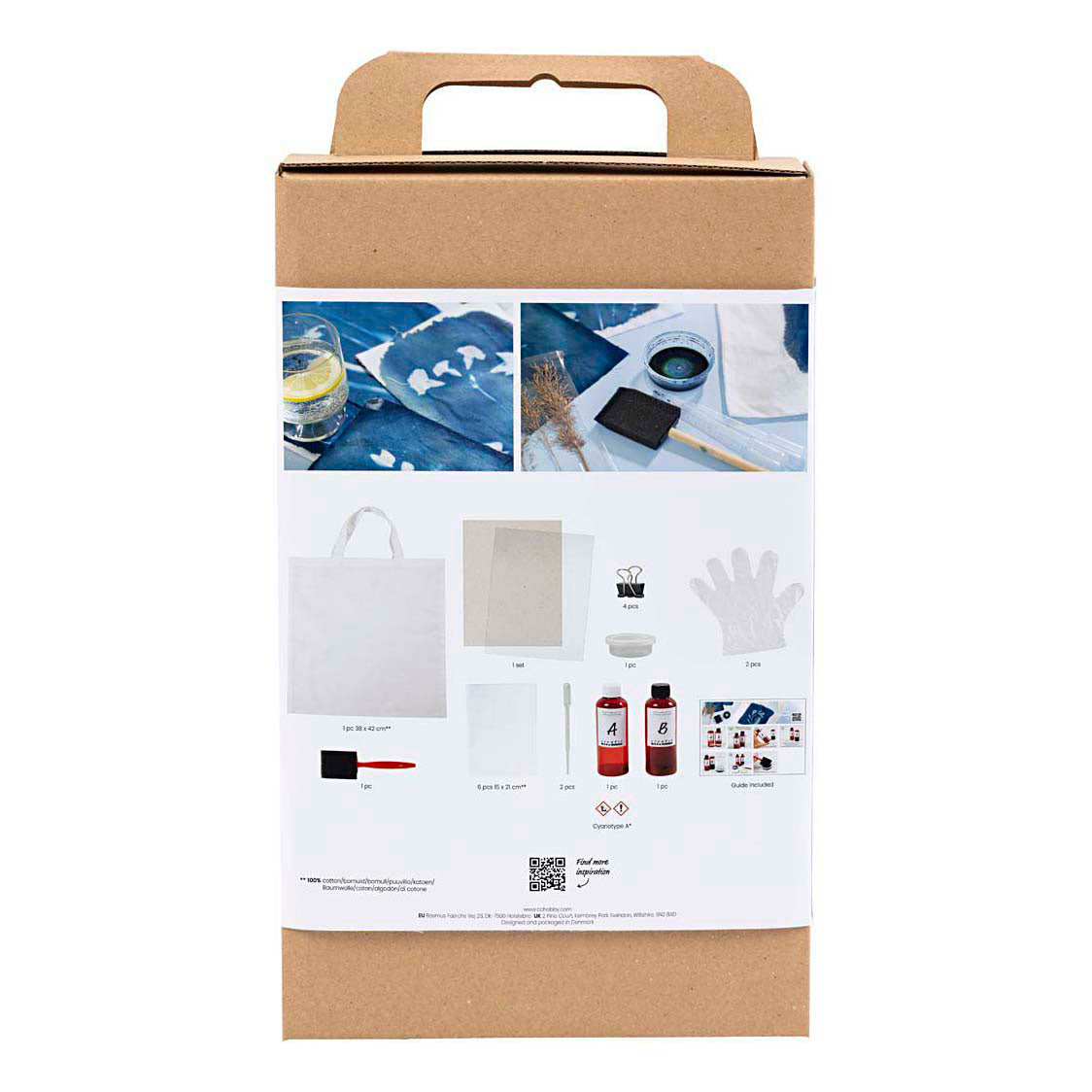Creativ company hobby set cyanotype, textile, bleu, 1 boîte