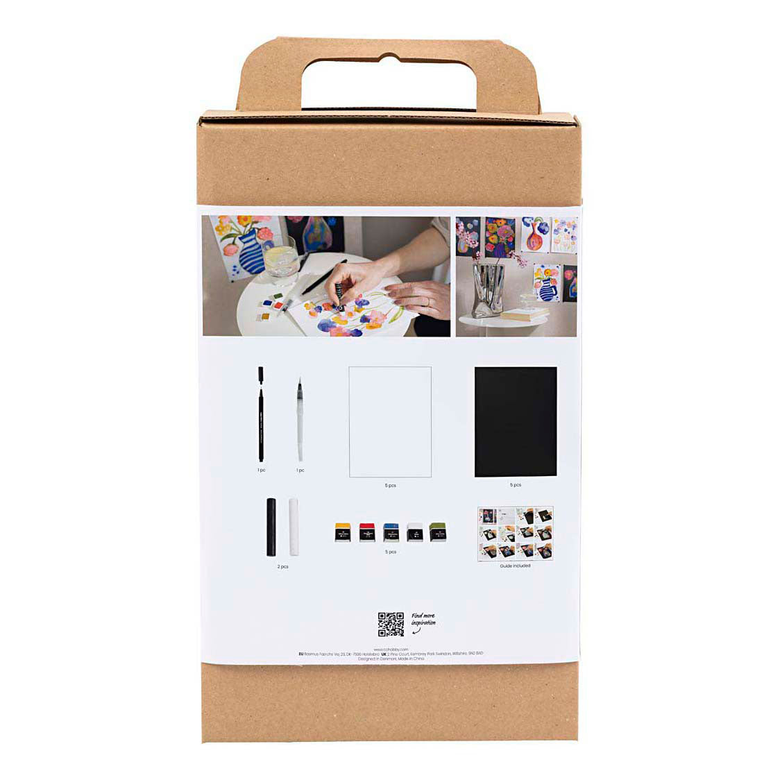 Creativ company boîte créative aquarelle, différentes couleurs, 1 boîte